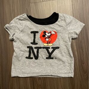 Disney Baby Mickey Mouse Gray”I love NY T-Shirt size 0-6 months